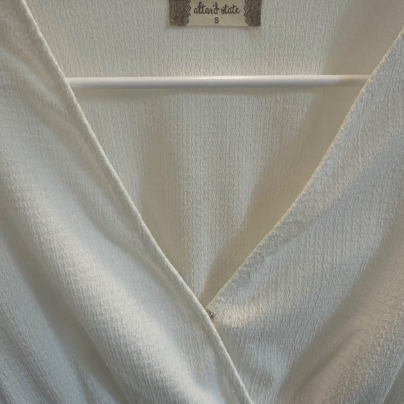 Altar'd State White Long Sleeve Crop Top, Size Small - Picture 2 of 2